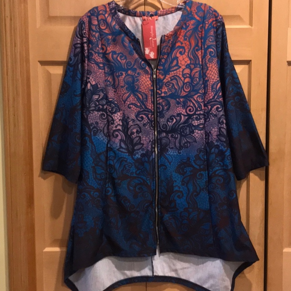 New Simply Aster colorful cardigan